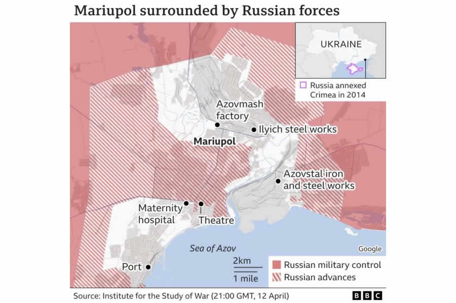 Oficial ucrainean: Mariupol „nu mai există” după blocada Rusiei