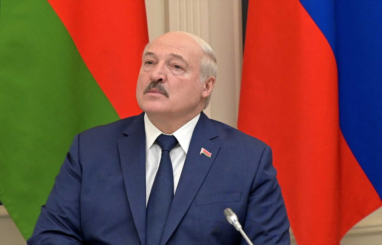 Alexander Lukashenko with Belarus flag