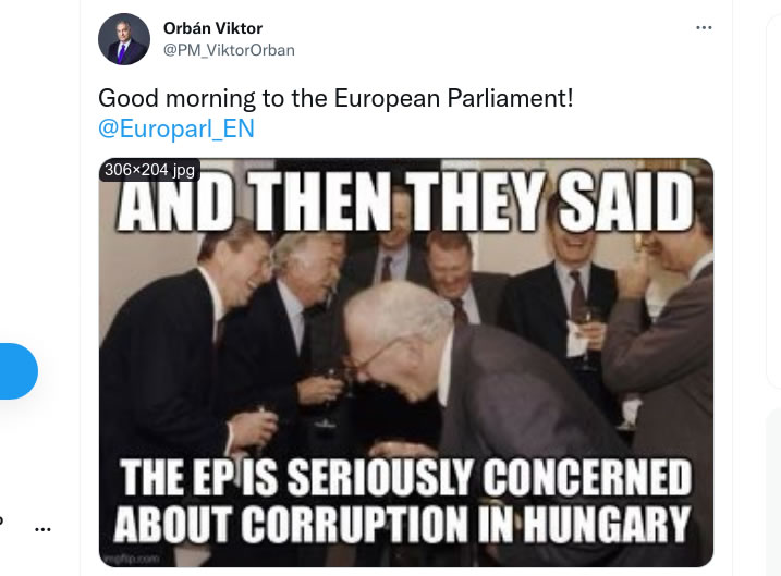 Viktor Orbán ridiculizează Parlamentul European corupt